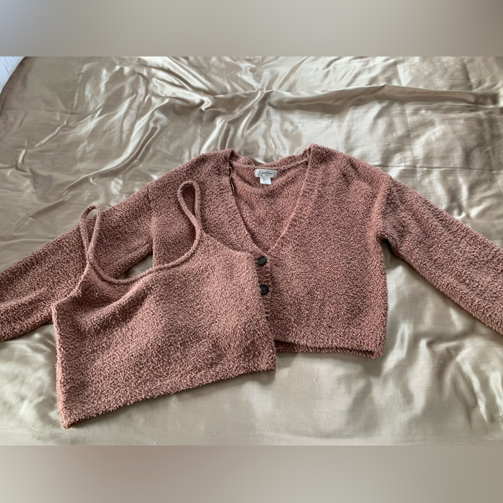 Jessica Simpson two piece sweater set size large